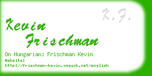 kevin frischman business card